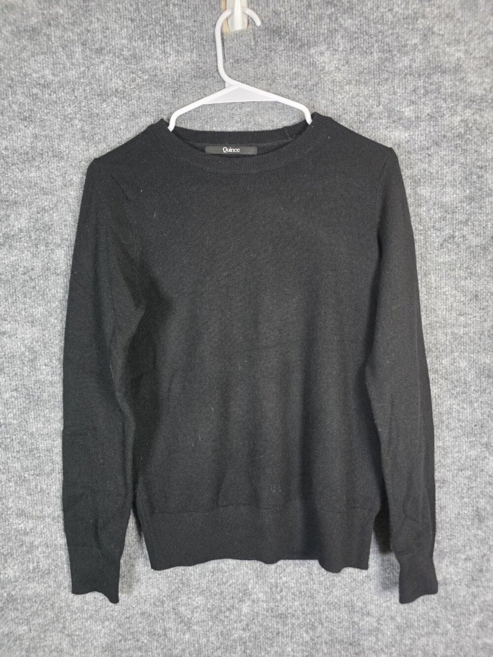 Quince Sweater Womens XS Black 100% Cashmere Crewneck Pullover Lint Knit